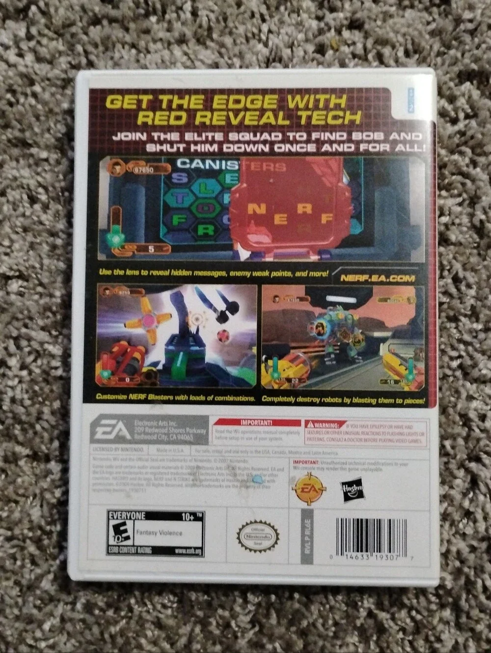 Nerf N-Strike Elite (Nintendo Wii) - Complete In Box (CIB) w/ Manual
